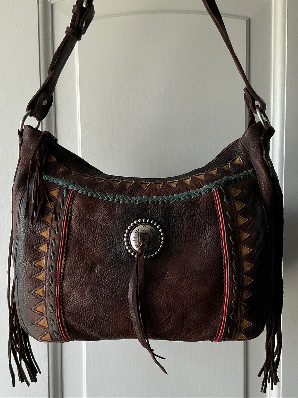 American West Fringe Leather Handbag